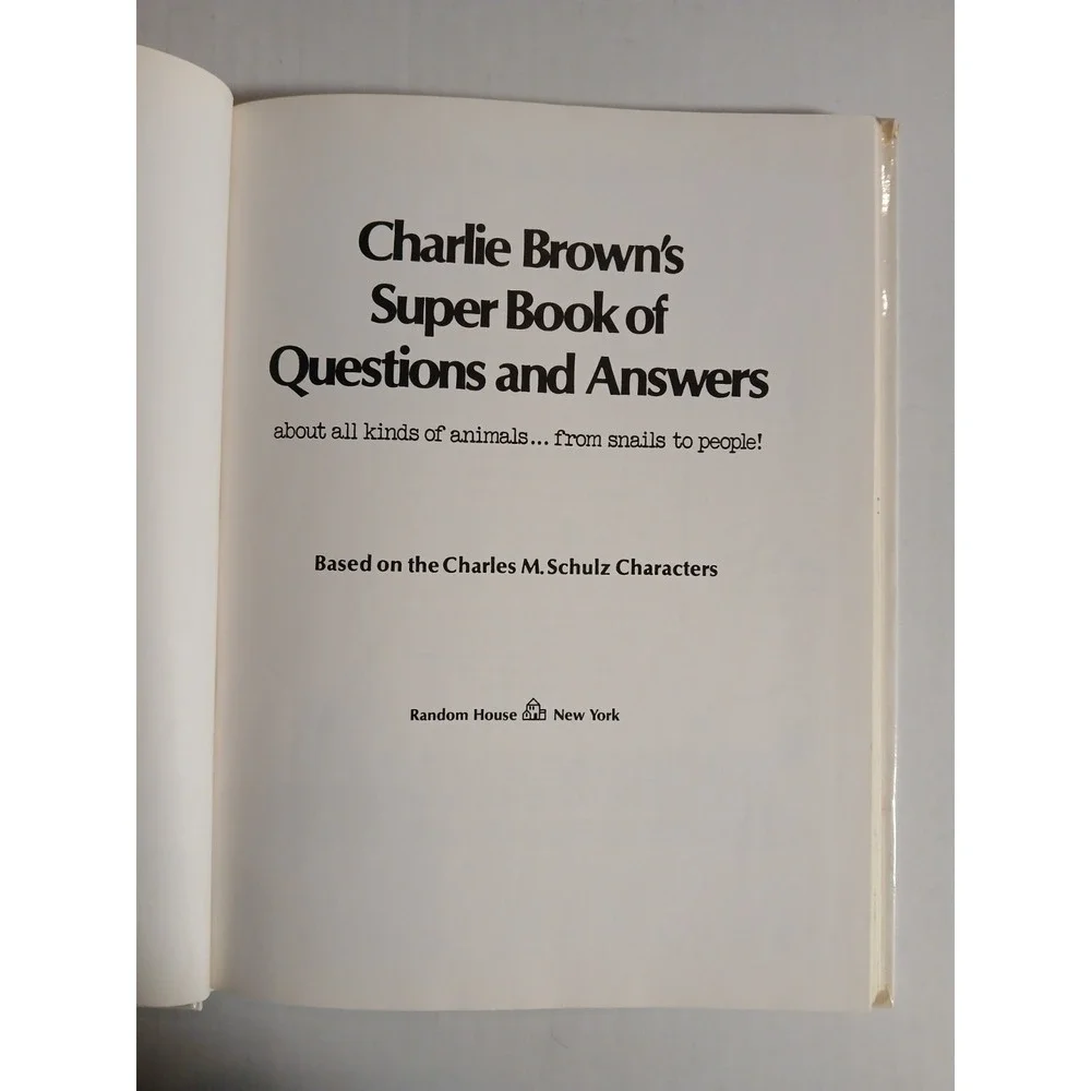 Charlie‎ Brown's Super Book of Questions and Answers 1976 Hard Back Book